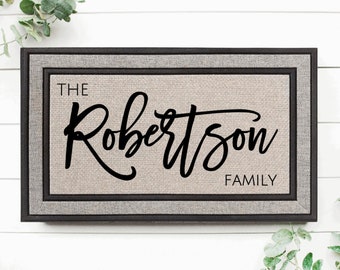 Personalized Family Name Doormat, Weather-Resistant Welcome Mat