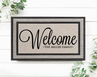 Housewarming Gift / Family Name Doormat / Personalized Doormat / Closing Gift / Custom Family Welcome Mat / Wedding Gift / Personalized Gift