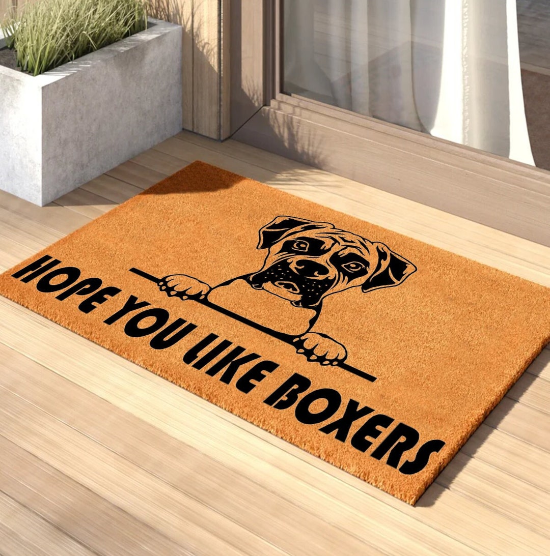 Hope You Like Boxers Mat Perfect Gift for Dog Owner Pet Lover Personalized Doormat