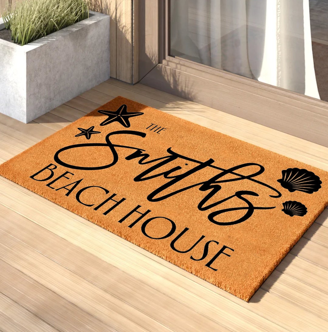 Beach House / Housewarming Gift / Family Name Doormat / Personalized