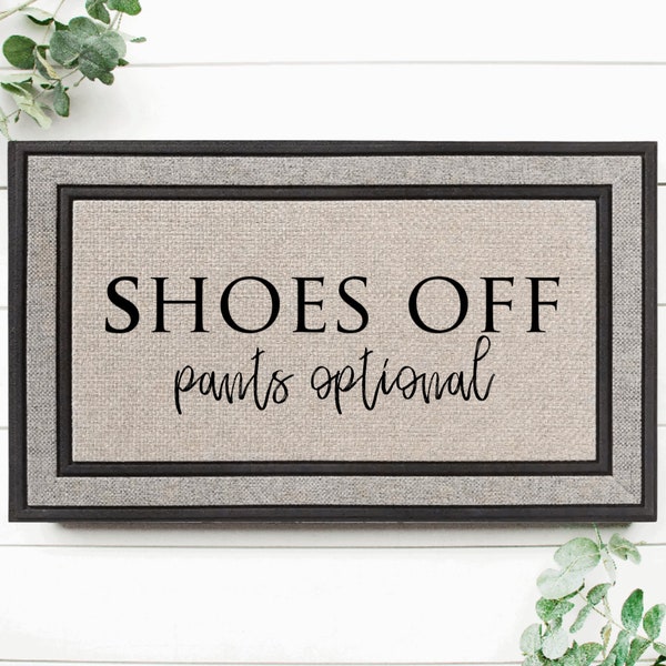 Shoes Off Doormat / Family Name Doormat / Personalized Doormat / Closing Gift / Custom Family Welcome Mat / Wedding Gift / Personalized Gift