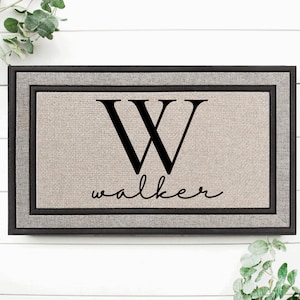 Housewarming Gift / Family Name Doormat / Personalized Doormat / Closing Gift / Custom Family Welcome Mat / Wedding Gift / Personalized Gift