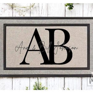 Housewarming Gift / Family Name Doormat / Personalized Doormat / Closing Gift / Custom Family Welcome Mat / Wedding Gift / Personalized Gift