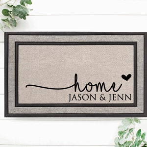 Housewarming Gift / Family Name Doormat / Personalized Doormat / Closing Gift / Custom Family Welcome Mat / Wedding Gift / Personalized Gift