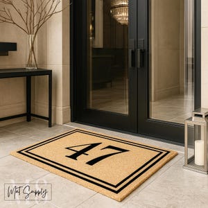 X-LARGE Double Door Doormat, Customized Coir Doormat, Extra Long Doormat, Extra Large Doormat, 60&quot; Doormat, Extra Wide Welcome Mat, Custom
