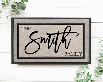 Personalized Family Name Doormat, Weather-Resistant Welcome Mat