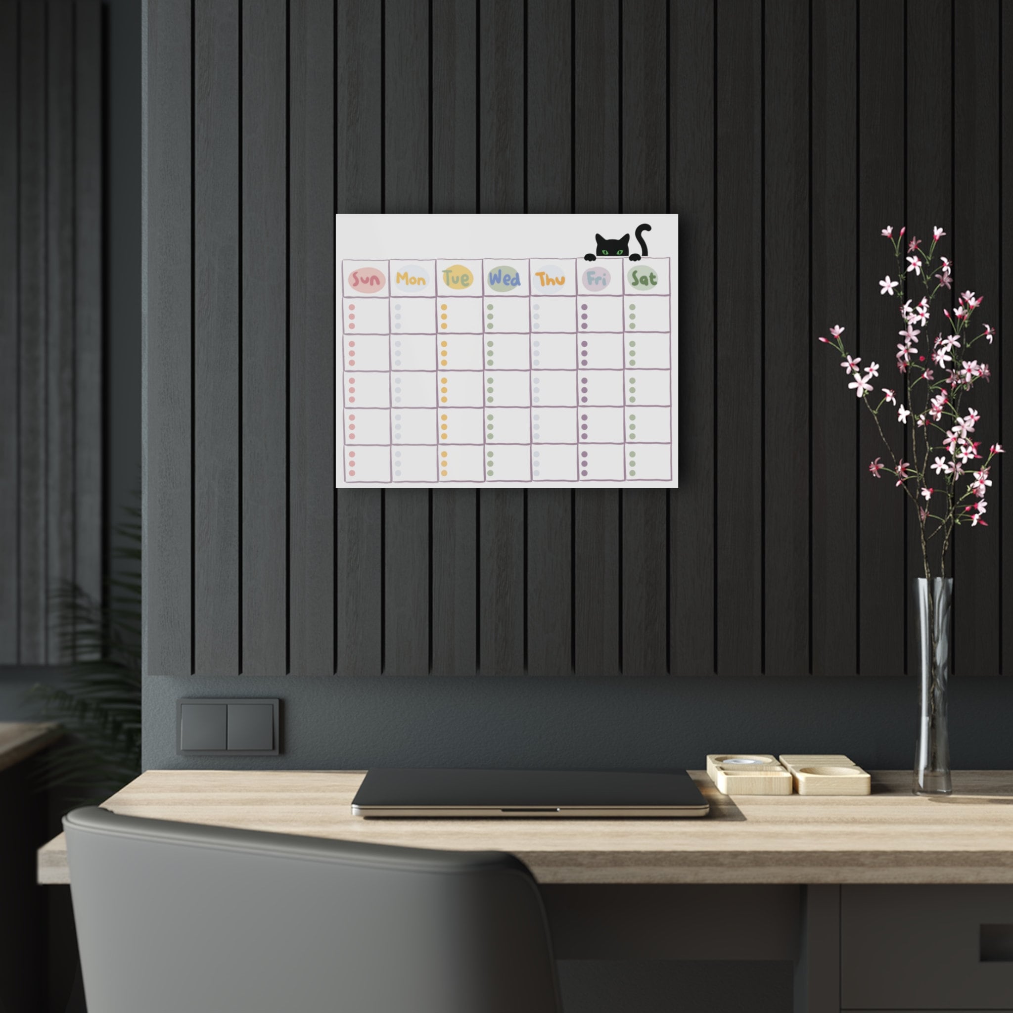 Whimsical Monthly Acrylic Calendar Etsy