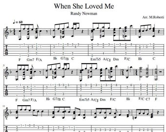 When She Loved Me Sheet Music - Guitar Tutorial TABS and Score