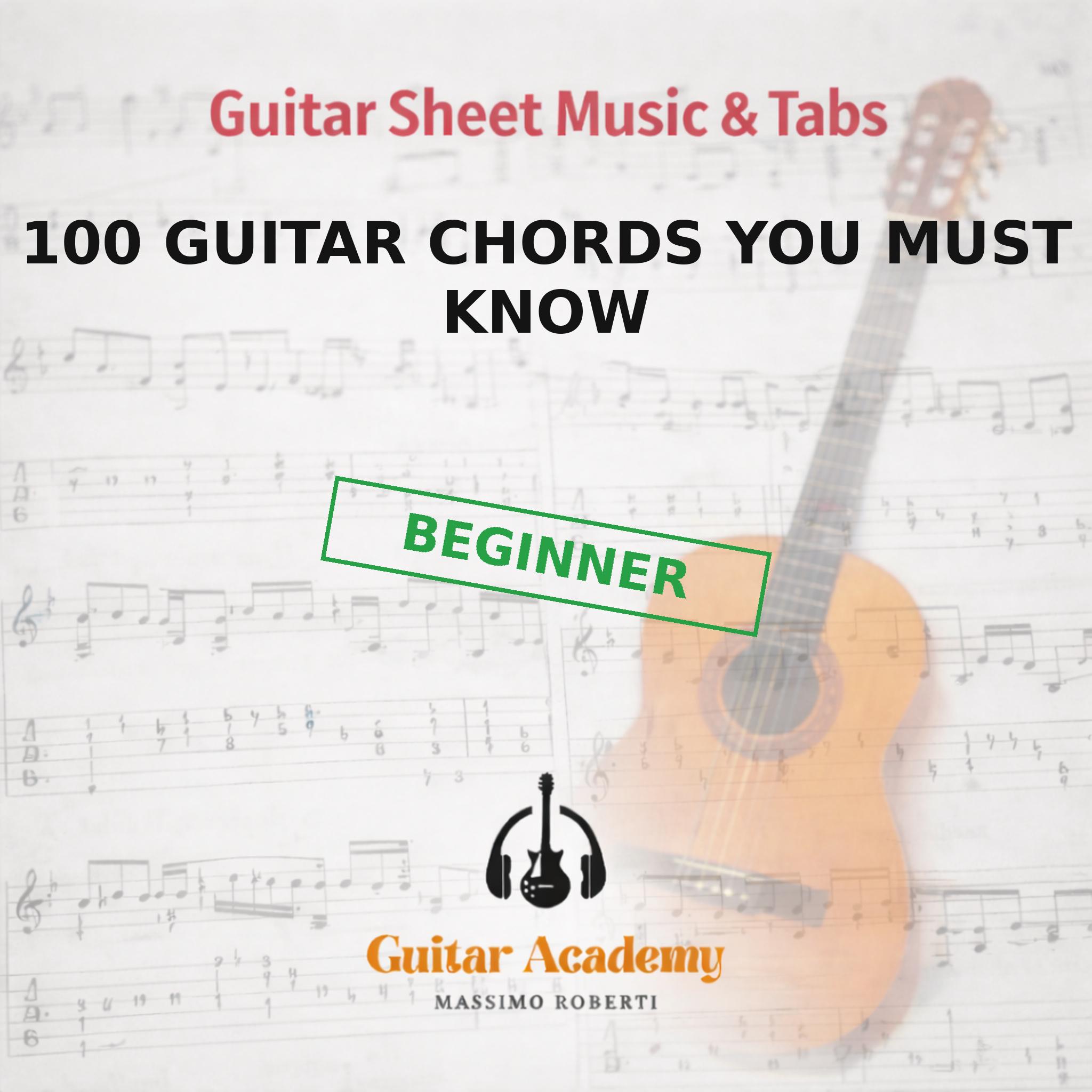 100 Guitar Chords You Must Know - Diagram - Guitar Lessons - Etsy Canada