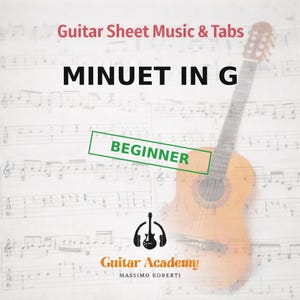 Minueto em Sol Maior (J.S. Bach) Partitura - Tutorial para Violão com TABs e Partitura