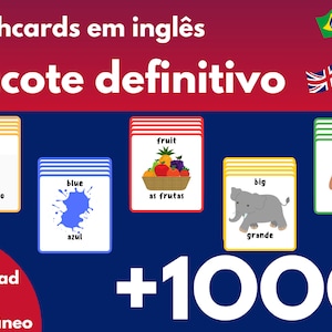 Flashcards en anglais, vocabulaire en anglais, flashcard for impressão, aprendizado de idiomas para crianças, aprendizado fácil, falar francês