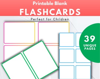 Blank, Printable, Flash Cards, Education Printables, Math Printables ...