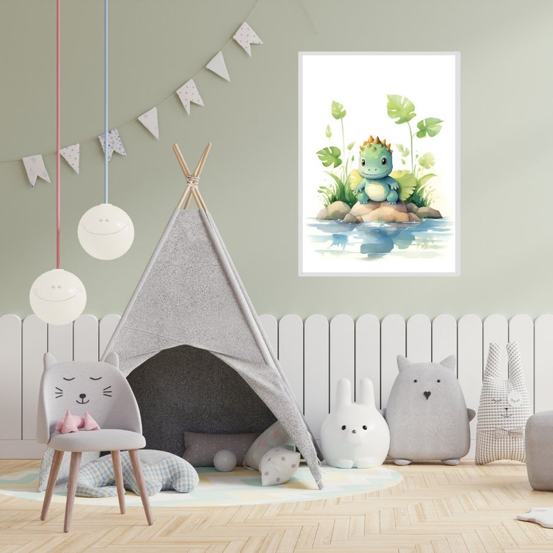 Baby Dino Nursery Print, Dinosaur Nursery Wall Art, Printable Wall Art ...