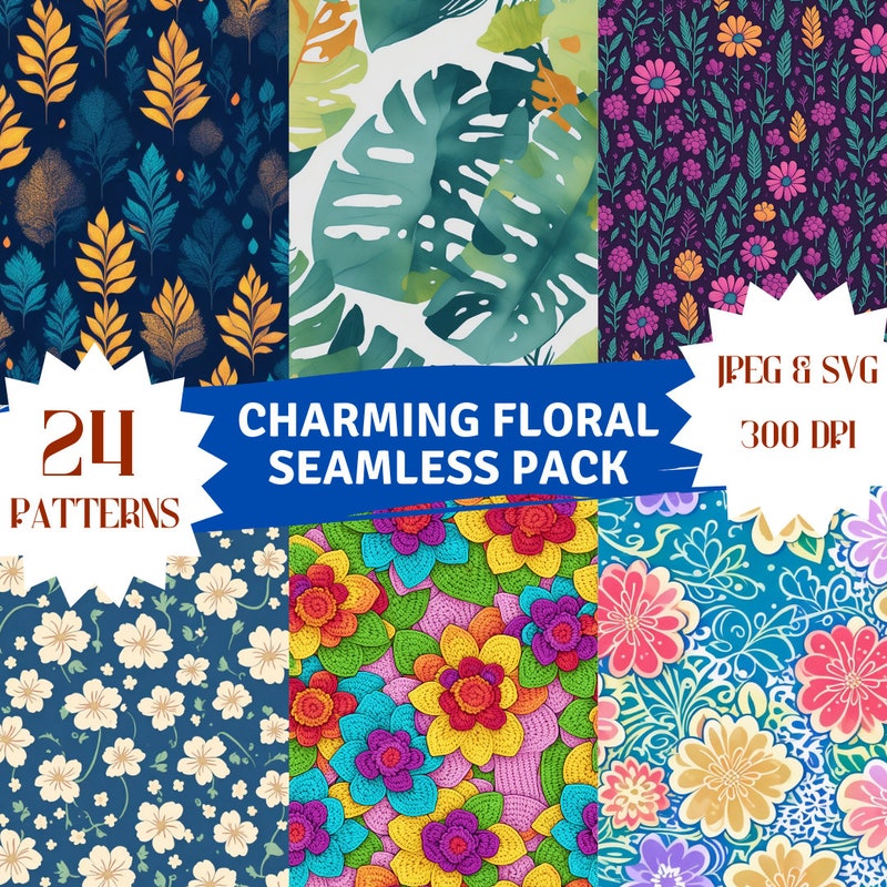 Floral Seamless Svg - Etsy