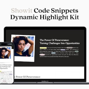 Showit Animated Text Highlighter | Dynamic Headline Highlight Kit | Scroll Triggered Text Effect | Website Template Add On