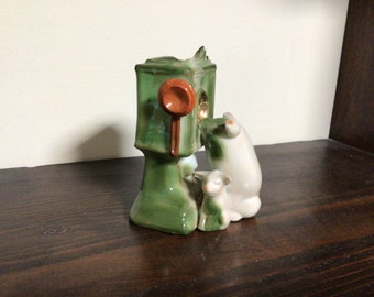 Antique German Pink Pig Fairing- Telephone Match Striker.