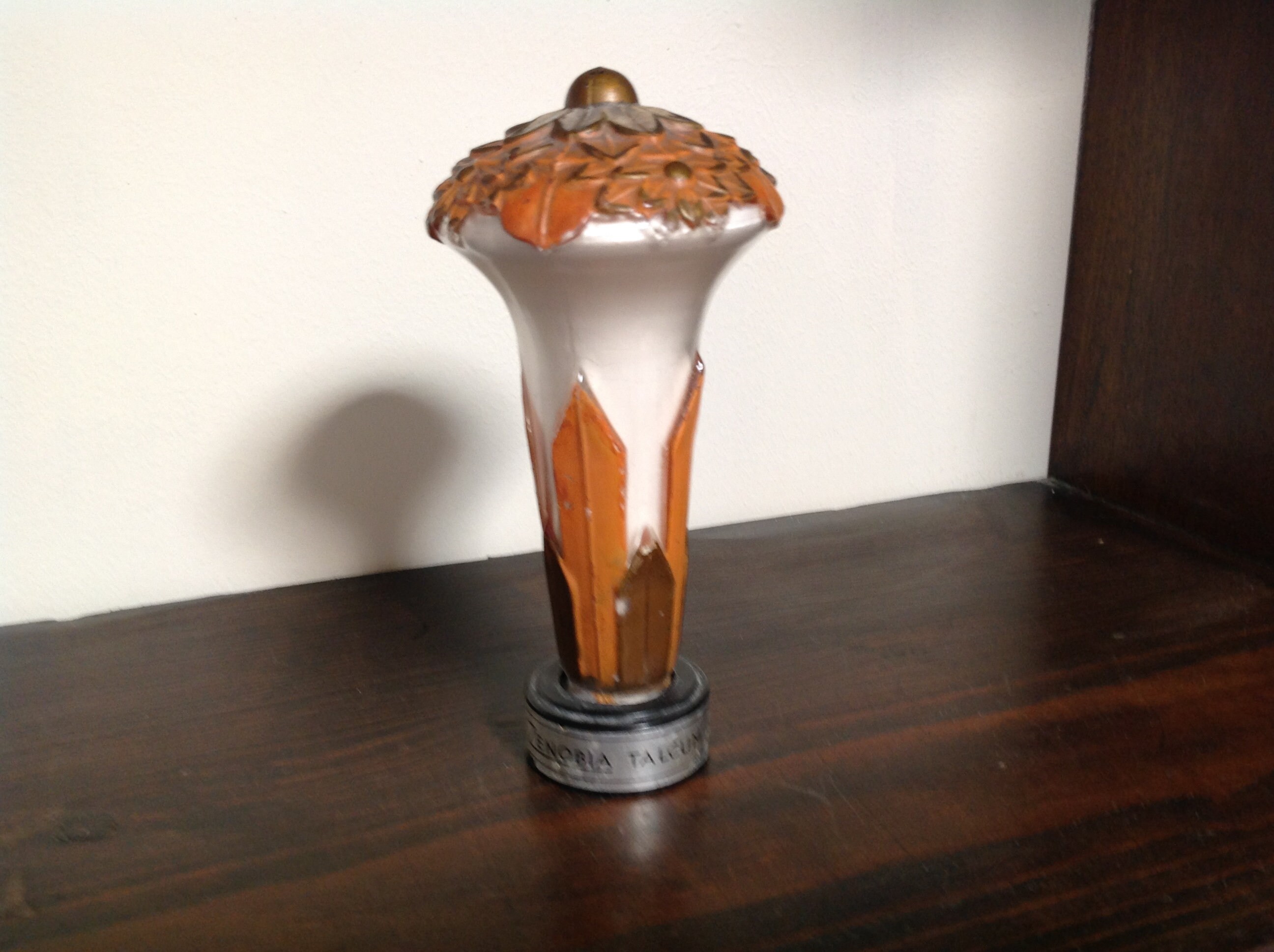 Wonderful Antique  1930'S Original  Zenobia  Talcum Powder  Bottle  Full of Talc.