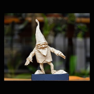 Elfe nain gnome papier artisanat origami origami cadeau détail original