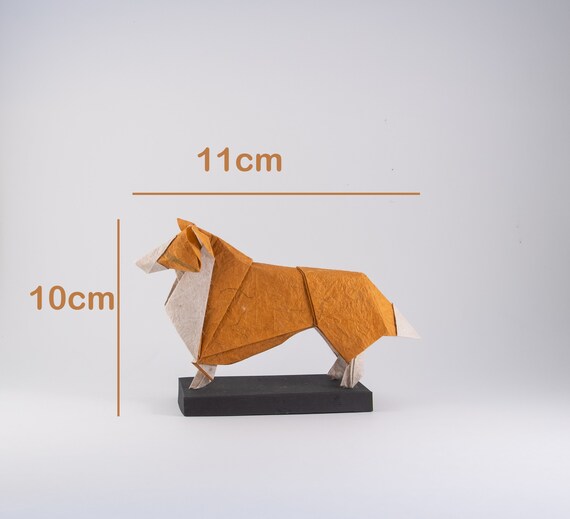Origami Scottish Shepherd, Paper Dog - Etsy
