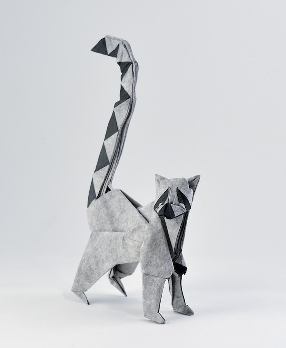 マダガスカルのキツネザル アート作品 折り紙のキツネザル、折り紙のマダガスカルの動物 - Etsy 日本