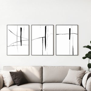 Abstract Line Art Print Set: Modern Gallery Wall Decor (Digital Download)