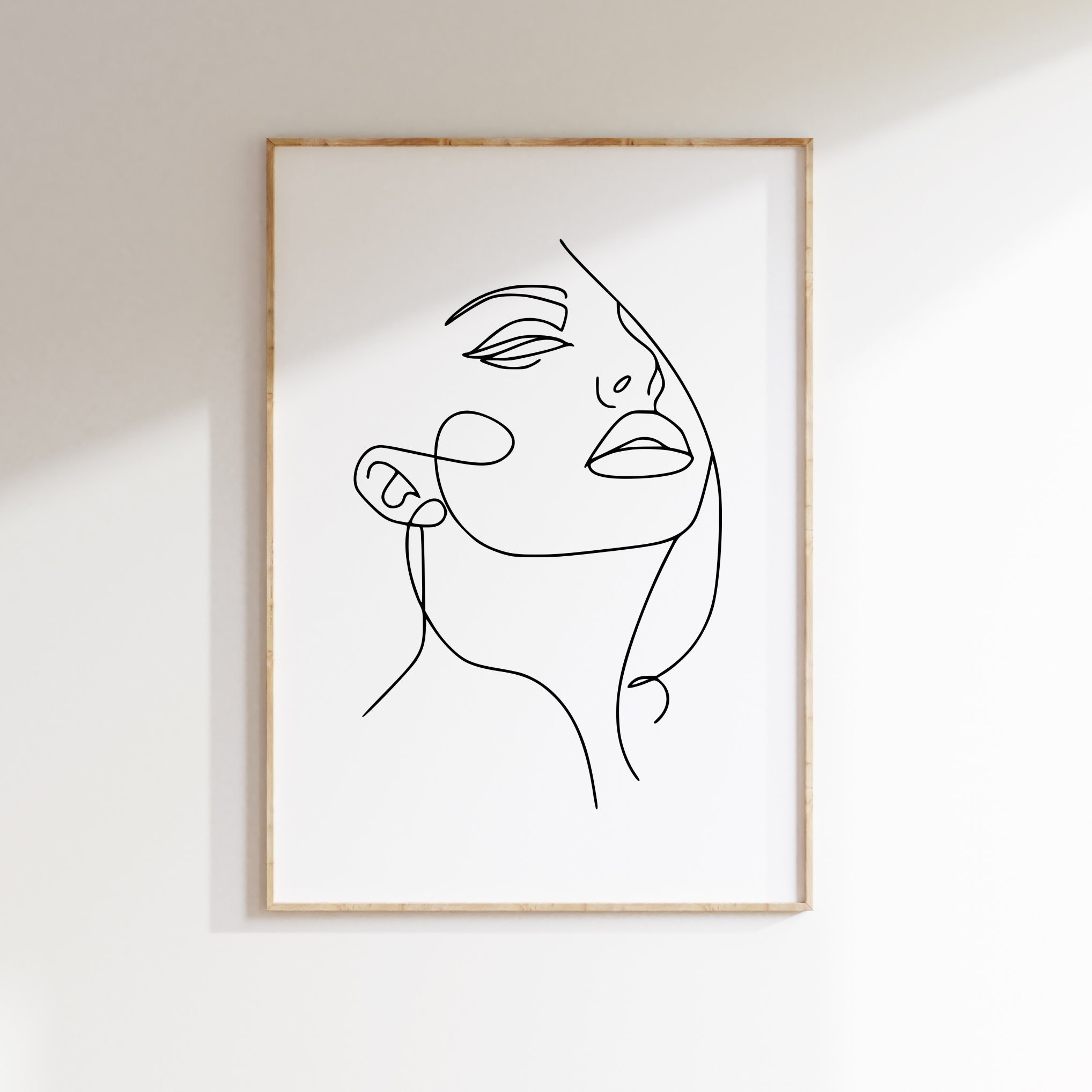 Female Line Art Print Set: Minimalist Woman Drawing (digital Download ...