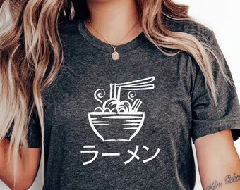 Cute Ramen Shirt, Cute Teddy Bear Shirt, Gift For Her, Kawaii TShirt, Japanese T Shirt, Anime Shirt, Friends Shirt, Travel Tee, Chef T-Shirt