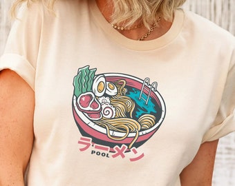 Ramen Shirt, Kawaii TShirt, Japanese T Shirt, Cute Anime Shirt, Foodie Gift, Ramen Lover Print, Travel Tee, Chef T-Shirt, Japanese Aesthetic