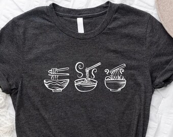 Ramen Shirt, Kawaii TShirt, Japanese T Shirt, Cute Anime Shirt, Foodie Gift, Ramen Lover Print, Travel Tee, Chef T-Shirt, Japanese Aesthetic