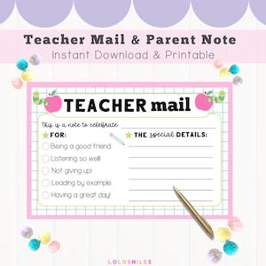 Modèle de note de l'enseignant, gestion du comportement des élèves, courrier heureux de l'école, bulletin quotidien des élèves, ressource de gestion de classe