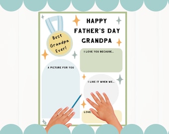 Grandpa Father's Day, Father's Day card for Grandpa, Happy Father's Day Grandpa Card Printable