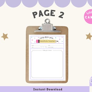 Substitute Teacher Report, Printable Note for Teachers, Substitute Teaching Resources, Classroom Decor