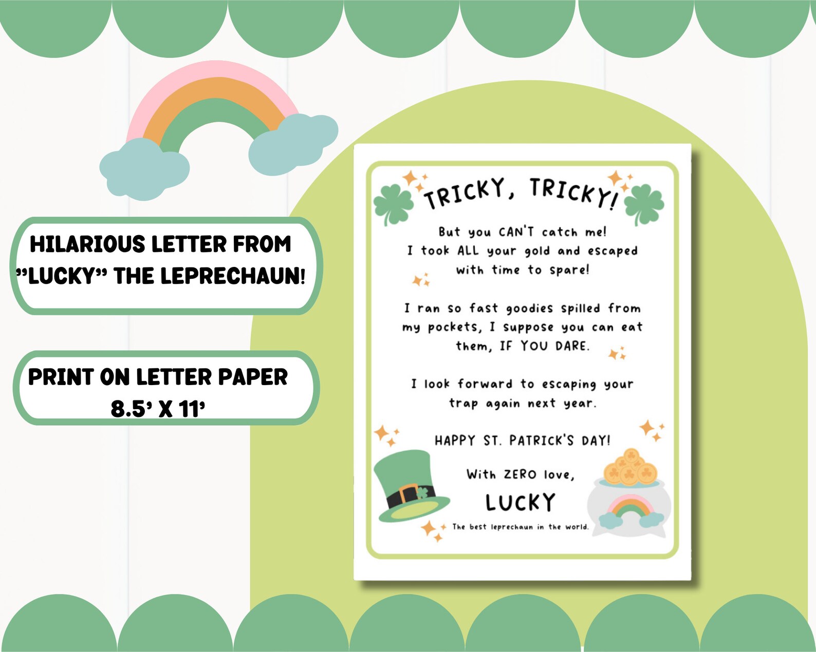Leprechaun Letter Leprechaun Trap Leprechaun Printable Letter for Kids ...