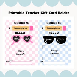 Porte-carte cadeau enseignant - Carte de fin d'année scolaire d'un étudiant - Carte de remerciement DIY du dernier jour