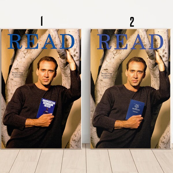 Custom Nicolas Cage for American Libraries Reading Encouragement Poster