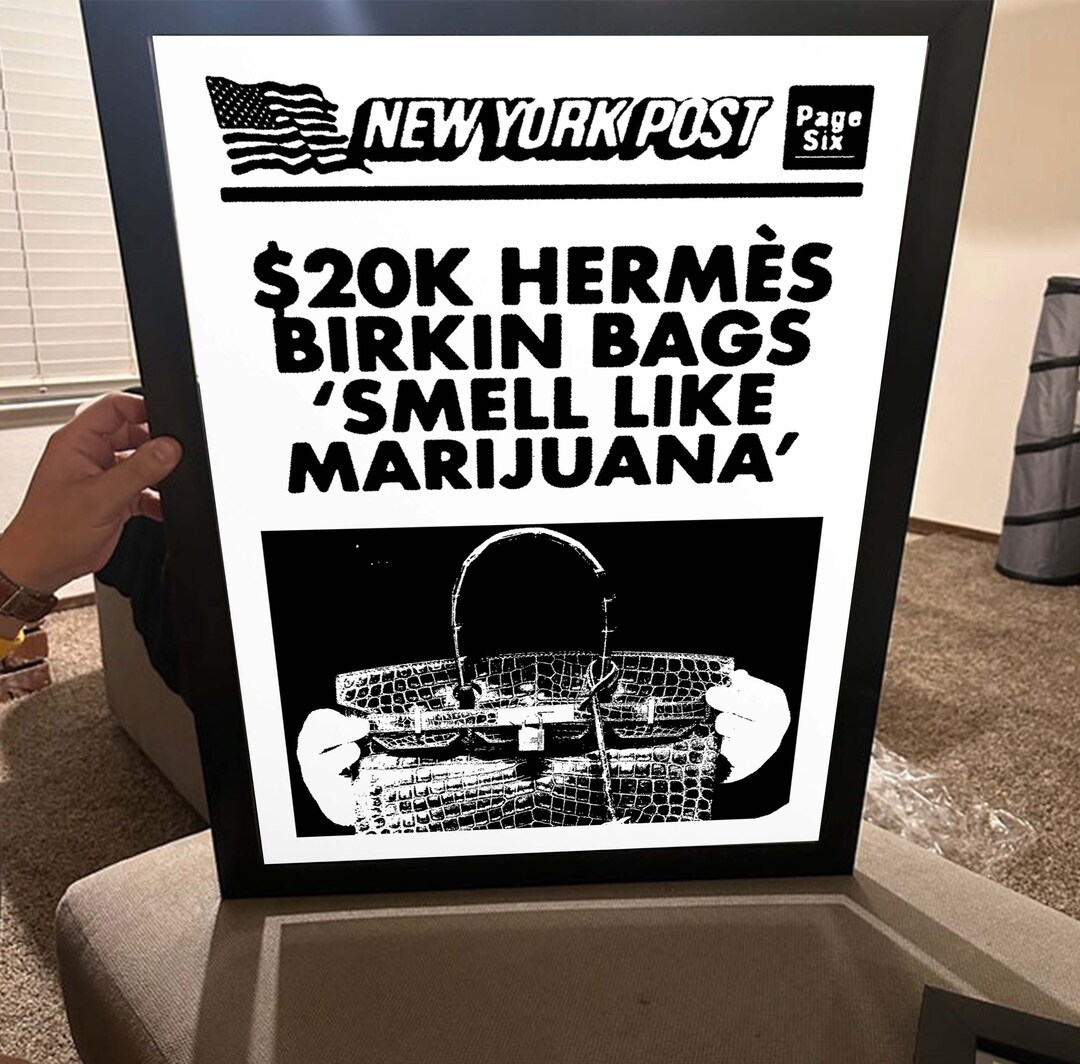 Birkin's Smell Like Weed New York Post Poster Etsy