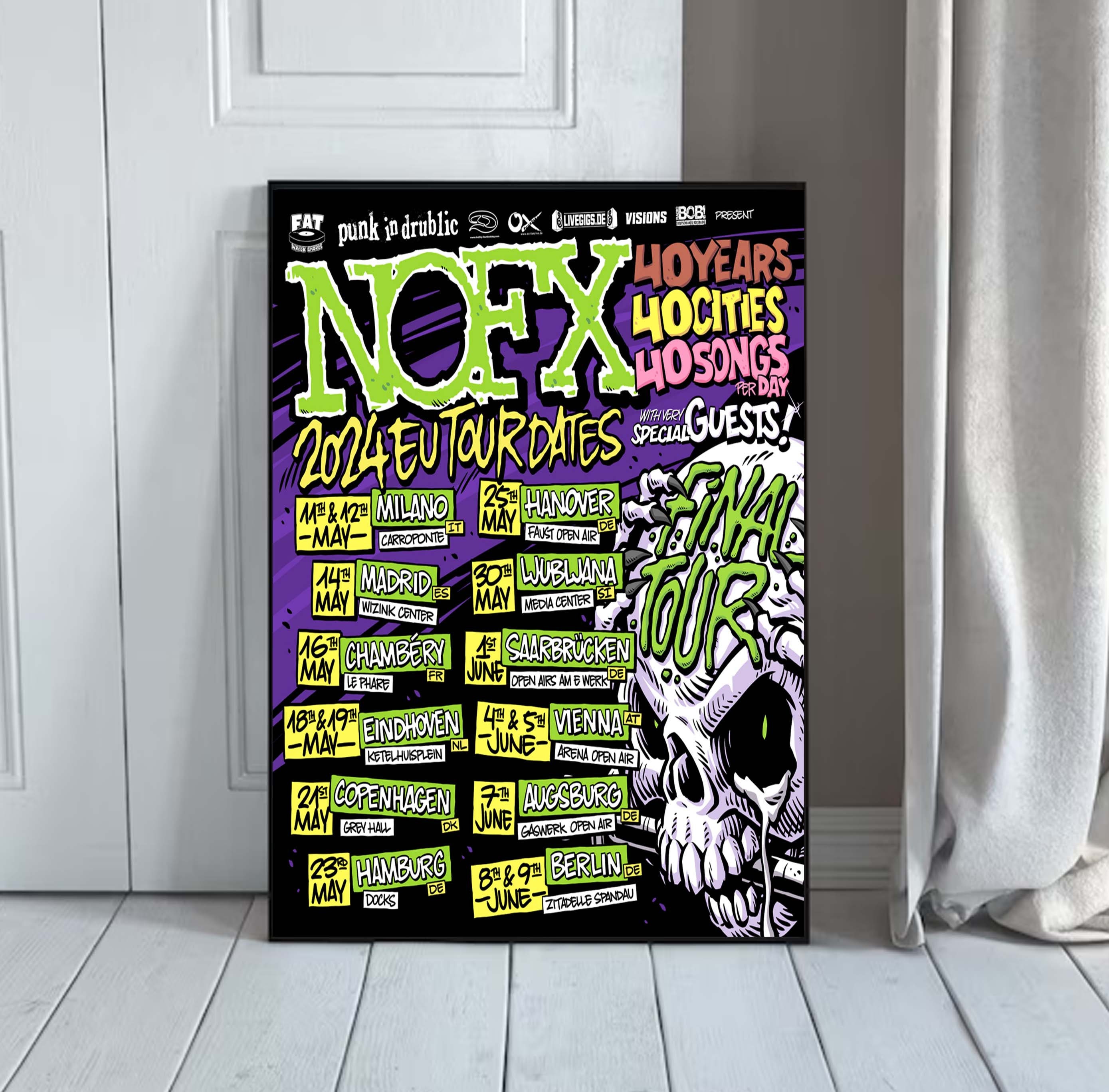 Custom FINAL NOFX TOUR 2025 Poster sold by Pineapple Complex SKU