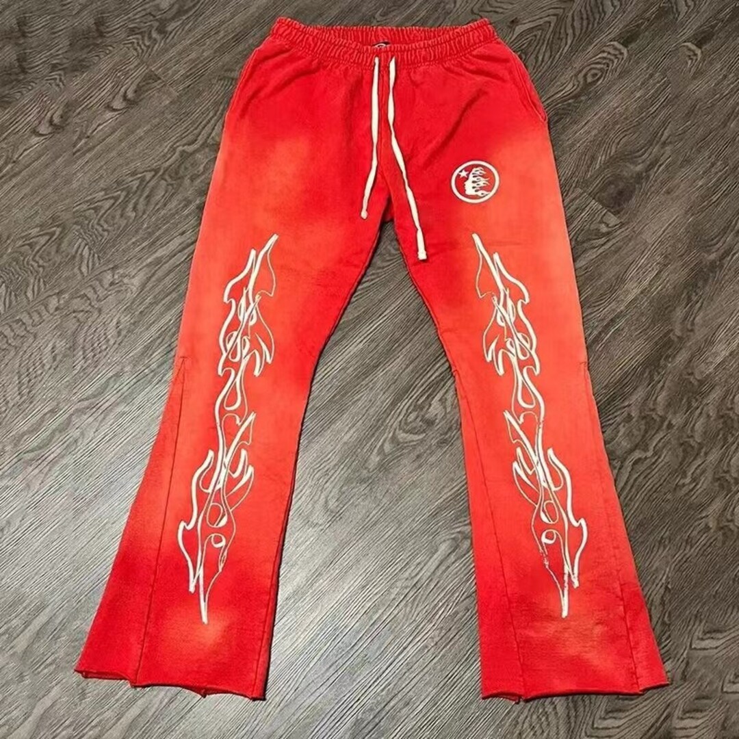 Hellstar Red Flare Sweatpants Opium Y2k Men's Clothing - Etsy