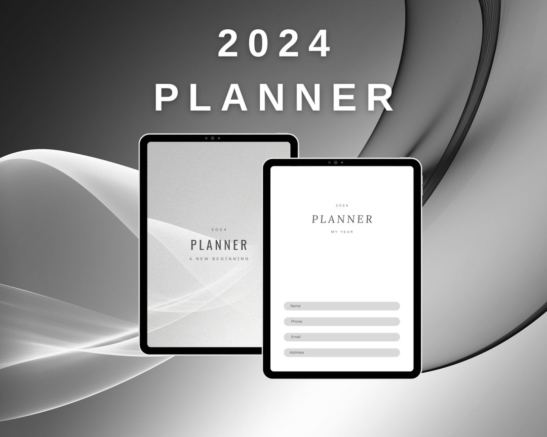 Digital Planner Template 2024minimalist Notes Planner Daily Etsy