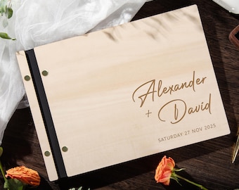 Personalized Wedding Guestbook, Custom Reception Guest Book, Personalized Wedding Photo Album, Guest Sign Book, Anniversary Keepsake