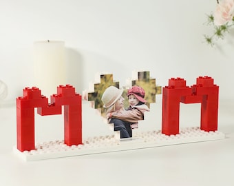 Custom Mom Shape Brick Puzzle | Personalized Building Block | Mothers Day Gift | Gift from Daughter Son Husband | Unique Gift for Mom