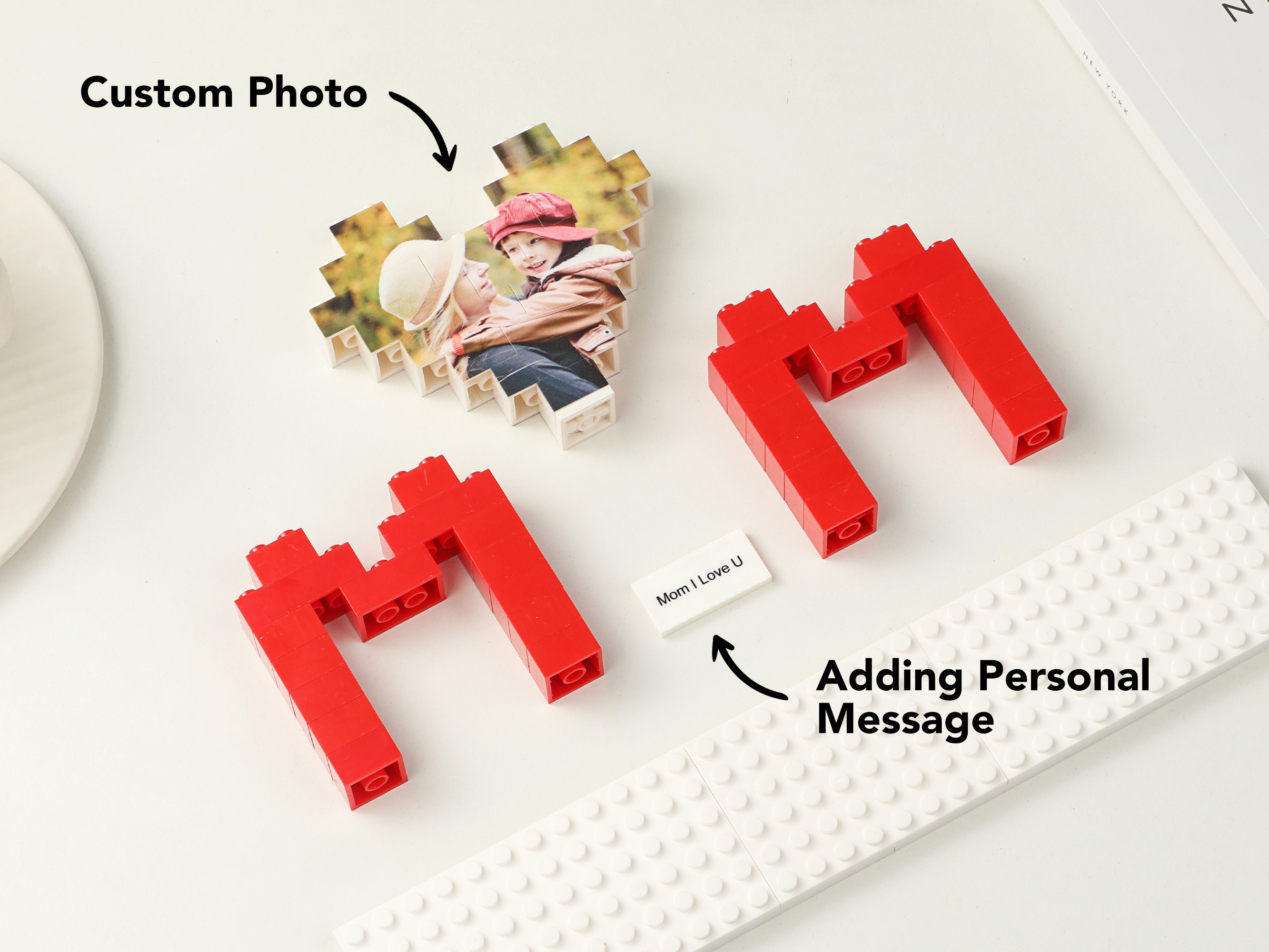 Custom Mom Shape Brick Puzzle | Personalized Building Block | Mothers ...