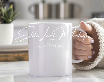 Model Mug Mockup, Ceramic Mug Mockup, White Coffee Mug, Trendy Boho Aesthetic, 11 oz Ceramic mug mockup, Mug Mockup Bundle, mothers day