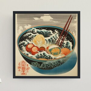 Ramen Wall Art, Ramen Bowl Poster, Ramen Bowl Decor, Japandi Wall Art, Japandi Art Poster, Ramen Bowl Art Print, Ramen Bowl Print