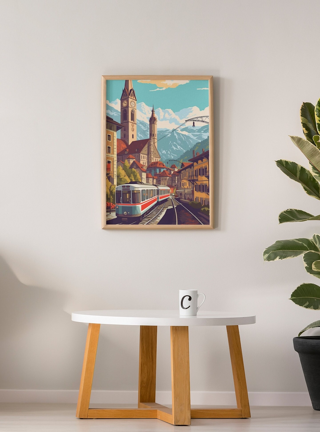 Switzerland Art Print, Zurich Wall Art Print, Swiss Wall Decor, Bauhaus