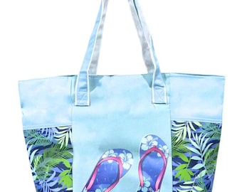 Flip Flop Beach Bag Summer Tote