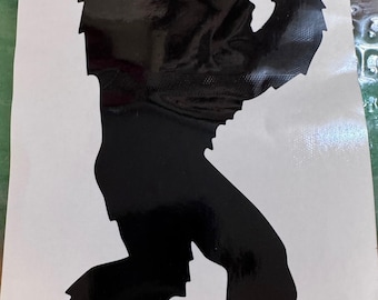 Big Foot Sasquatch Decals Heart Fishing Silhouette 8 1/2 x 6