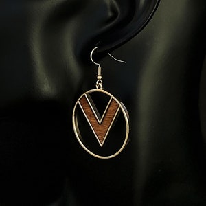 Wooden jewelry geometric, hanging earrings made of wood, natural jewelry for women, geometric earrings, hanging earrings made of natural wood, handmade