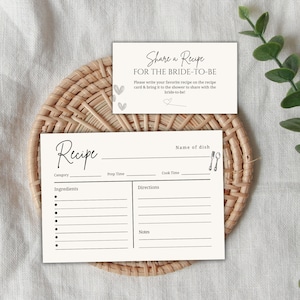 Minimalistische receptkaartsjabloon, vrijgezellenfeest Receptkaart invoegen, elegante vrijgezellenfeest, kaart receptverzoek, afdrukbaar, Instant Download