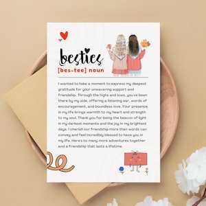 Biglietto per il giorno di Galentine, Regalo per il migliore amico, Regali per il giorno dell'amicizia, Biglietto d'auguri per Bff, Modello Canva per biglietto per il giorno dell'amicizia, Download istantaneo